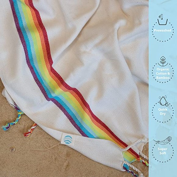 Beach Towel, Rainbow, begie - Picture 6 of 9
